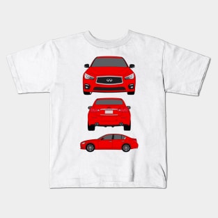 Red Infiniti Q50 Kids T-Shirt